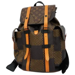 ルイ・ヴィトン ダミエ・エベヌ ジャイアント クリストファー PM リュックサック PVC ブラウン N40358