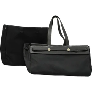 エルメス カバスGM トートバッグ キャンバス トワルオフィシエ ブラック F刻印