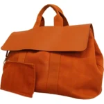 エルメス ヴァルパライソ MM ハンドバッグ キャンバス×レザー ポーチ付き