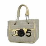 シャネル カメリア No.5 トートバッグ キャンバス グレーの参考買取価格