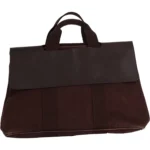 エルメス ヴァルパライソ MM トートバッグ キャンバス×レザー ブラウン