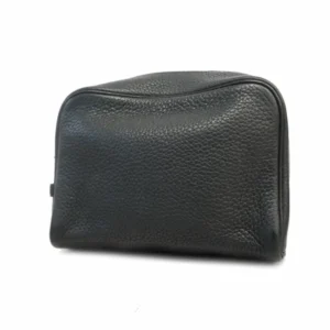 エルメス トゥルース ヴィクトリア ポーチ レザー ブラック H刻印