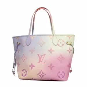 ルイ・ヴィトン モノグラムサンライズ ネヴァーフルMM トートバッグ PVC ピンク×マルチカラー M46077