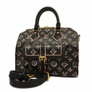 ルイ・ヴィトン モノグラムフォールフォーユー スピーディバンドリエール25 ハンドバッグ PVC ブラック×ピンク M20852