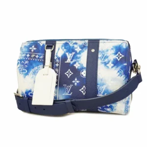 ルイ・ヴィトン モノグラムバンダナ シティキーポル ショルダーバッグ PVC ブルー M20555