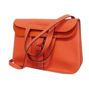 エルメス アルザン 31 ハンドバッグ レザー レッド C刻印