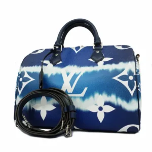 ルイ・ヴィトン LVエスカル スピーディバンドリエール30 ハンドバッグ PVC ブルー M45146