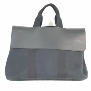 エルメス ヴァルパライソMM ハンドバッグ キャンバス ブラック