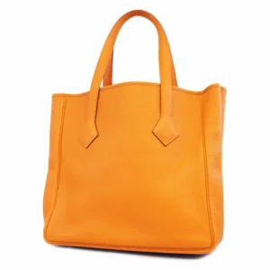 エルメス ヴィクトリア カバス 32 ショルダーバッグ レザー オレンジ J刻印
