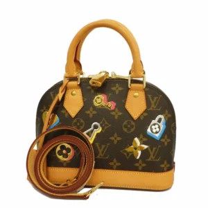 ルイ・ヴィトン ラブロック×モノグラム アルマBB ハンドバッグ PVC ブラウン×マルチ M44368