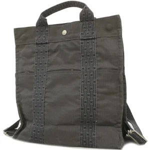 エルメス エールラインアド MM リュックサック キャンバス ブラック