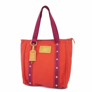 ルイ・ヴィトン アンティグア カバMM トートバッグ キャンバス ルージュ M40034