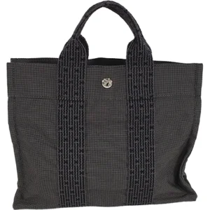 エルメス エールライン PM トートバッグ キャンバス グレー