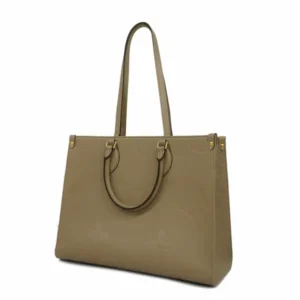 ルイ・ヴィトン モノグラム・アンプラント オンザゴー MM トートバッグ レザー ベージュ M45607