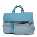 エルメス ヴァルパライソ MM トートバッグ トワルシュブロン ブルー