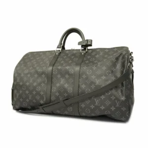 ルイ・ヴィトン モノグラムエクリプス キーポルバンドリエール55 ボストンバッグ PVC ブラック M40605