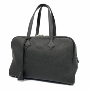 エルメス ヴィクトリア 35 ハンドバッグ トリヨンクレマンス ブラック R刻印