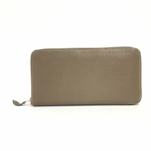 エルメス アザップ ロング 財布 レザー ベージュ X刻印