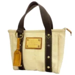 ルイ・ヴィトン アンティグア カバPM ハンドバッグ キャンバス ホワイト M40039