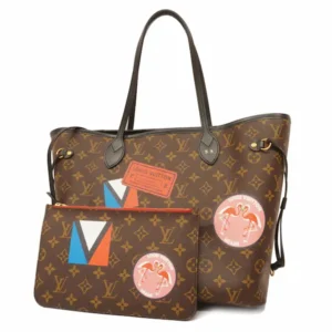 ルイ・ヴィトン モノグラム ネヴァーフルMM トートバッグ PVC ブラウン×マルチカラー