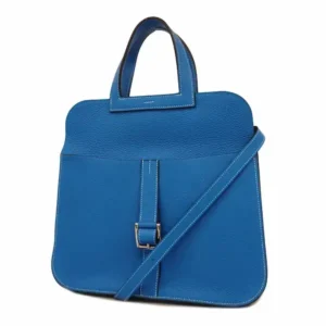 エルメス アルザン 31 ショルダーバッグ レザー ブルー C刻印