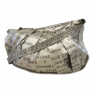 シャネル アンリミテッド ショルダーバッグ ナイロン シルバー