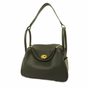 エルメス リンディ 26 ハンドバッグ レザー ブラック B刻印