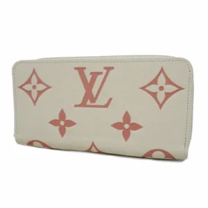 ルイ・ヴィトン モノグラムアンプラント ジッピーウォレット 財布 レザー クリーム M81914