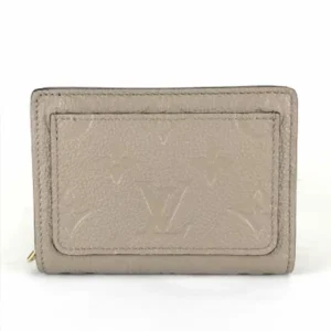 ルイ・ヴィトン モノグラムアンプラント ポルトフォイユクレア 財布 レザー ベージュ M80152