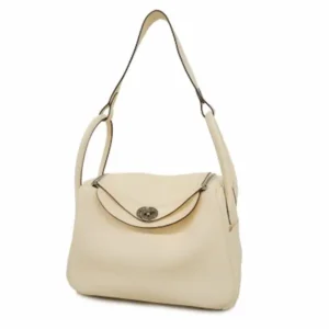 エルメス リンディ 26 ハンドバッグ レザー アイボリー Y刻印