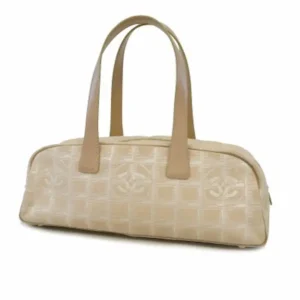 シャネル ニュートラベル ハンドバッグ ナイロンキャンバス ベージュ