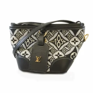 ルイ・ヴィトン モノグラムジャガード ノエパース ショルダーバッグ キャンバス×レザー ブラック M69973