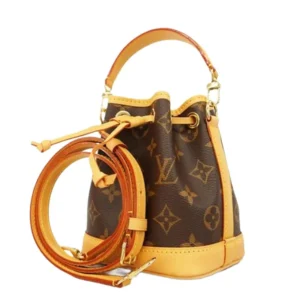 ルイ・ヴィトン モノグラム ナノノエ ショルダーバッグ PVC×レザー ブラウン M81266