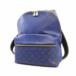 ルイ・ヴィトン タイガラマ ディスカバリー・バックパック リュックサック PVC×レザー ブルー M30229
