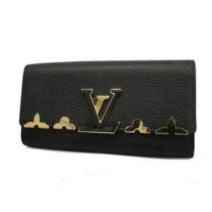 ルイ・ヴィトン ポルトフォイユカプシーヌ 財布 レザー ブラック M64551
