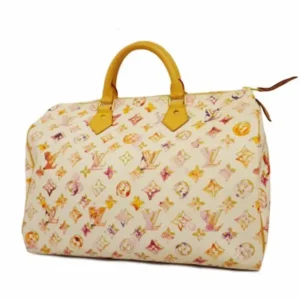 ルイ・ヴィトン モノグラムウォーターカラー スピーディ35 ハンドバッグ PVC ホワイト×マルチカラー M95752