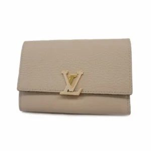 ルイ・ヴィトン ポルトフォイユカプシーヌコンパクト 財布 レザー ベージュ M62159