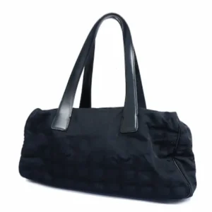 シャネル ニュートラベル ショルダーバッグ ナイロンキャンバス ブラック