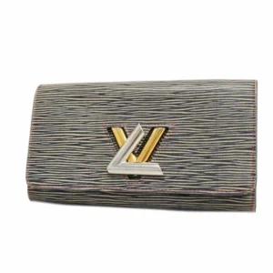 ルイ・ヴィトン エピデニム ポルトフォイユツイスト 財布 レザー ブラック M60996