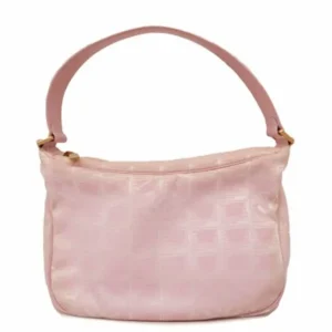 シャネル ニュートラベル ハンドバッグ ナイロン ピンク