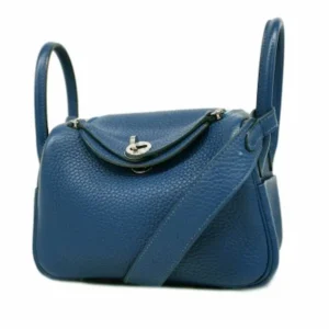 エルメス ミニリンディ ショルダーバッグ トレヨンクレマンス ブルー Z刻印