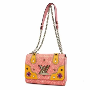 ルイ・ヴィトン エピ ツイストMM ショルダーバッグ レザー レッド×ブラウン M54444