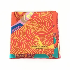 エルメス カレ90 スカーフ レッド×マルチカラー