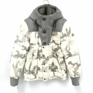 モンクレール ダウン グレー×ホワイト