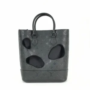 ルイ・ヴィトン モノグラムアンプラント ウィズ ホールズ PM トートバッグ レザー ブラック M45887