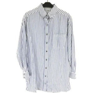 シャネル シャツ ブルー×ホワイト