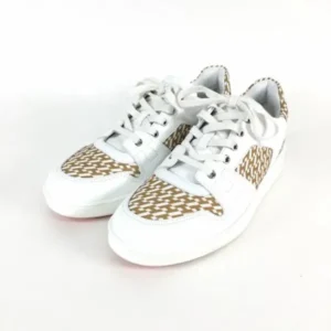 エルメス フリー スニーカー Hロゴ ホワイト×ブラウン