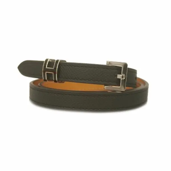 エルメス ポップH ベルト ブラック×ブラウン×シルバー金具の参考買取価格- ブランド買取専門店のおたからや
