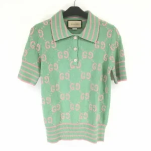 グッチ ニット グリーン×ピンク