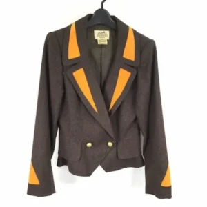 エルメス ジャケット ブラウン×オレンジ